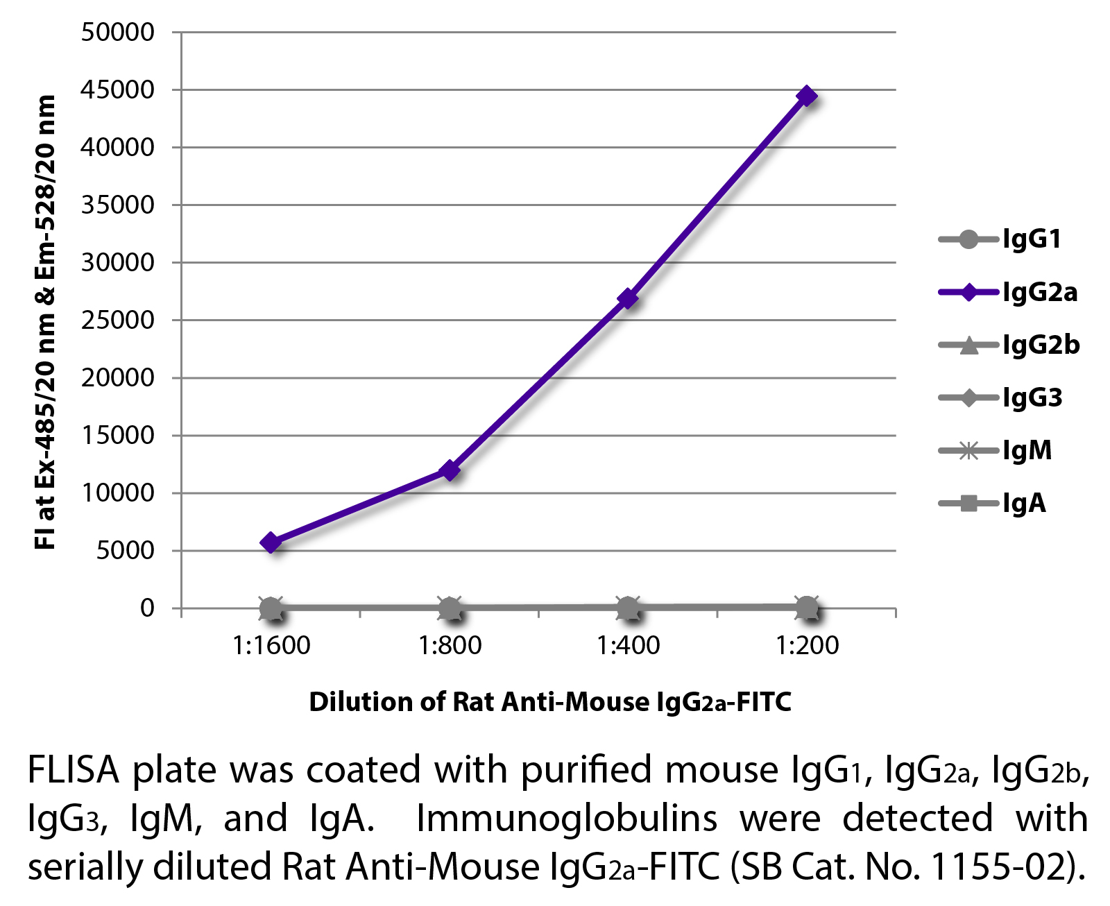 Rat Anti-Mouse IgG2a-FITC - 0.5 mg