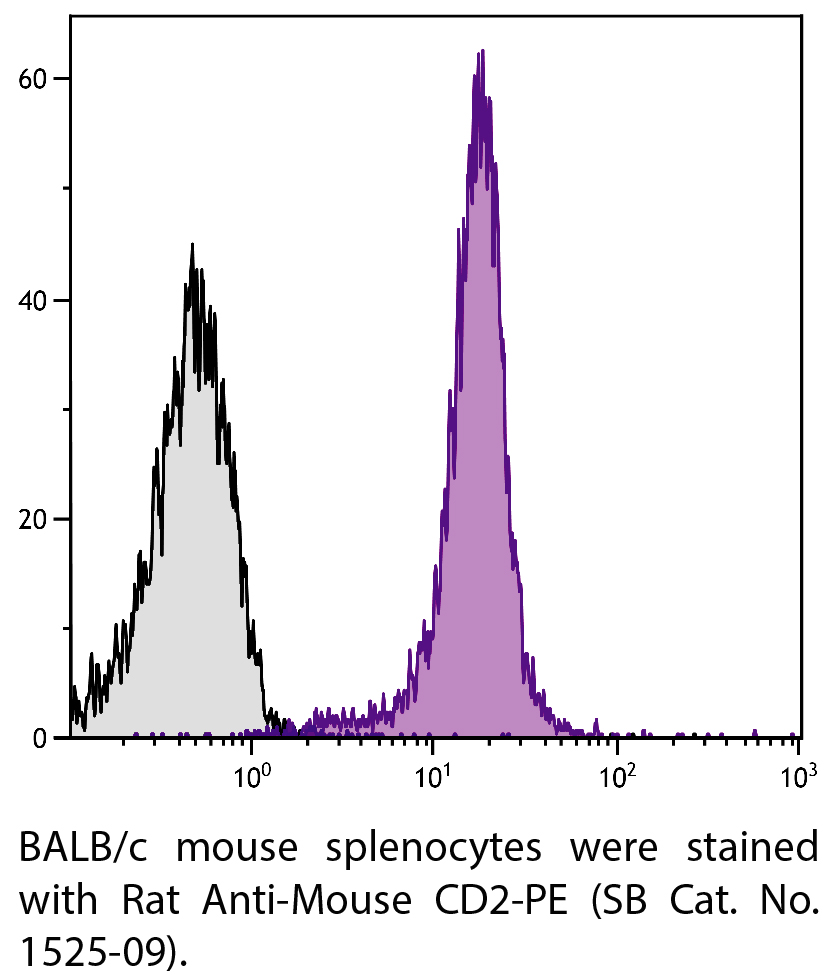 Rat Anti-Mouse CD2-PE - 0.1 mg