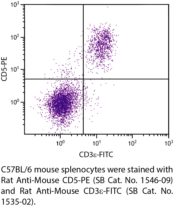 Rat Anti-Mouse CD5-PE - 0.1 mg