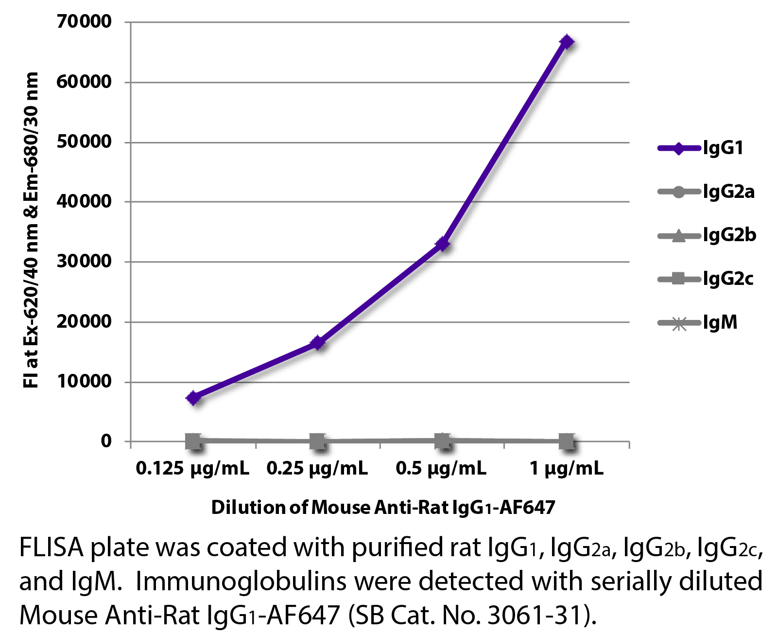 Mouse Anti-Rat IgG1-AF647 - 0.1 mg