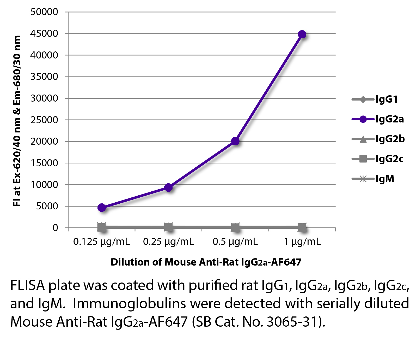 Mouse Anti-Rat IgG2a-AF647 - 0.1 mg