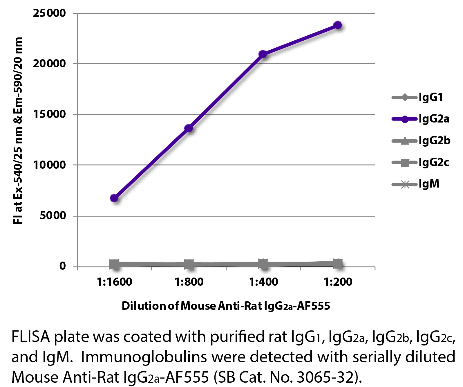 Mouse Anti-Rat IgG2a-AF555 - 0.1 mg