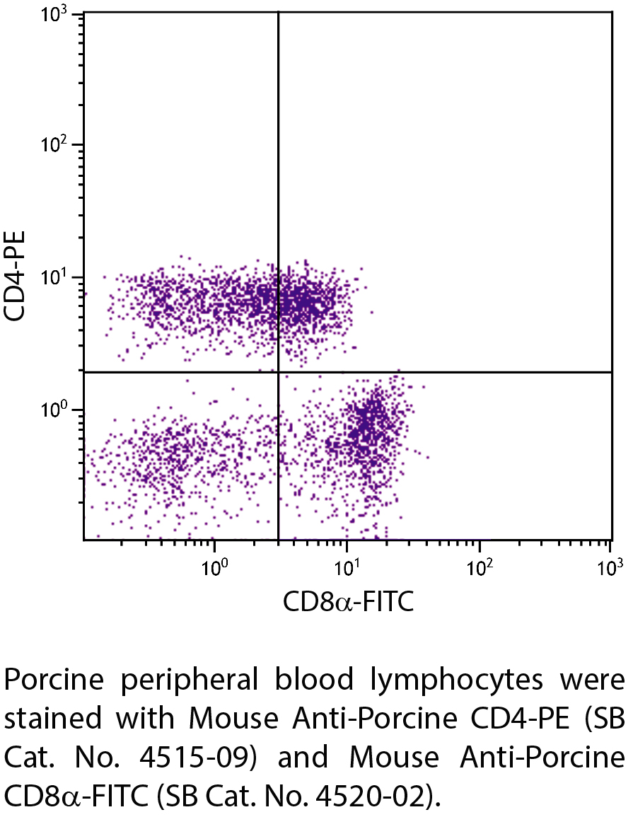 Mouse Anti-Porcine CD4-PE - 0.1 mg